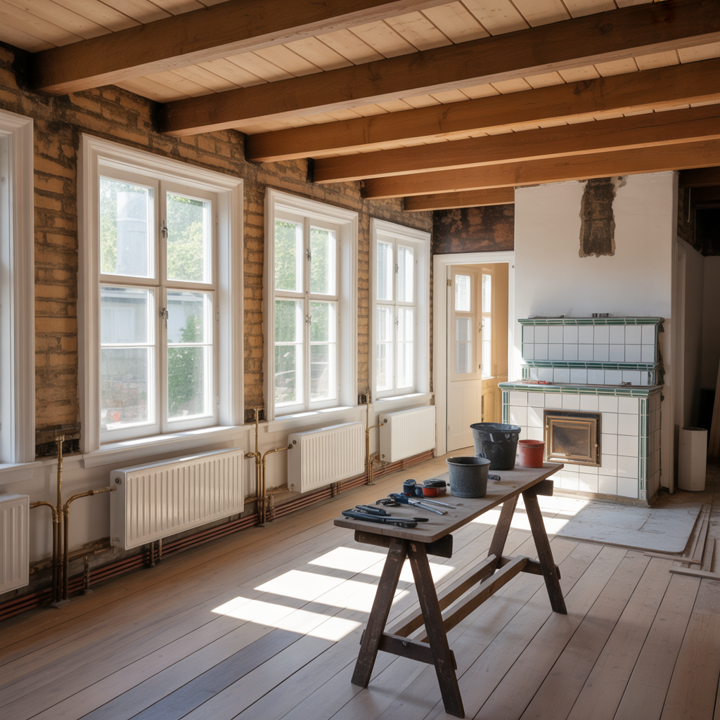 1.Vad bor du tanka pa vid renovering av ett aldre fritidshus